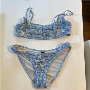 Triangl Swimwear Light Blue and White Bikini, XSmall